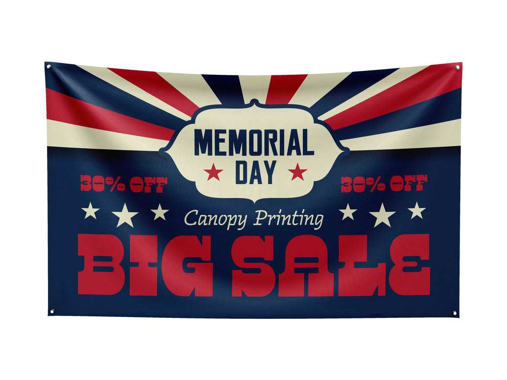 Memorial Day Hanging Vinyl Banner