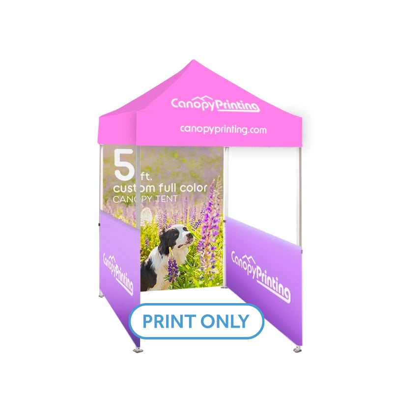 5ft. Custom Full Color Event Canopy Tent Replacement Print