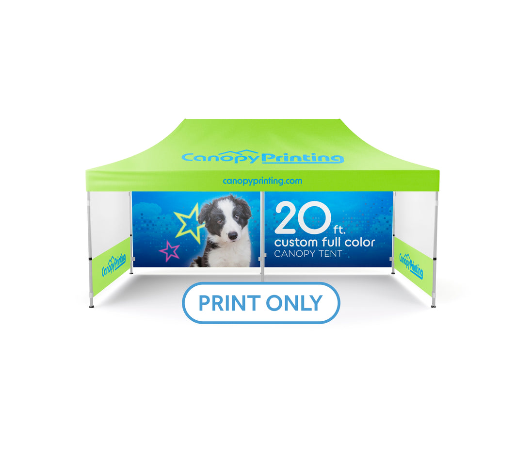 20ft. Custom Full Color Event Canopy Tent Replacement Print