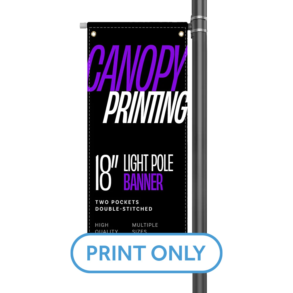18" Street Light Pole Banner Replacement Print