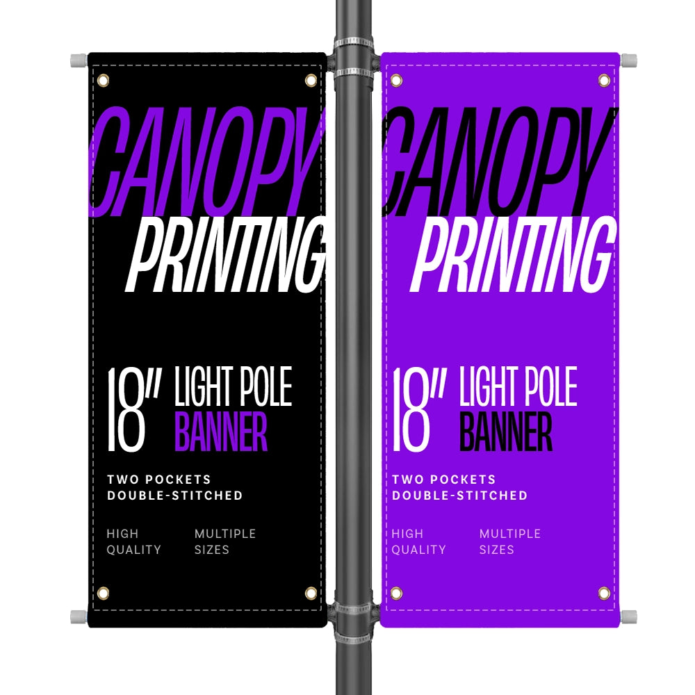 18" Street Light Pole Double Banner