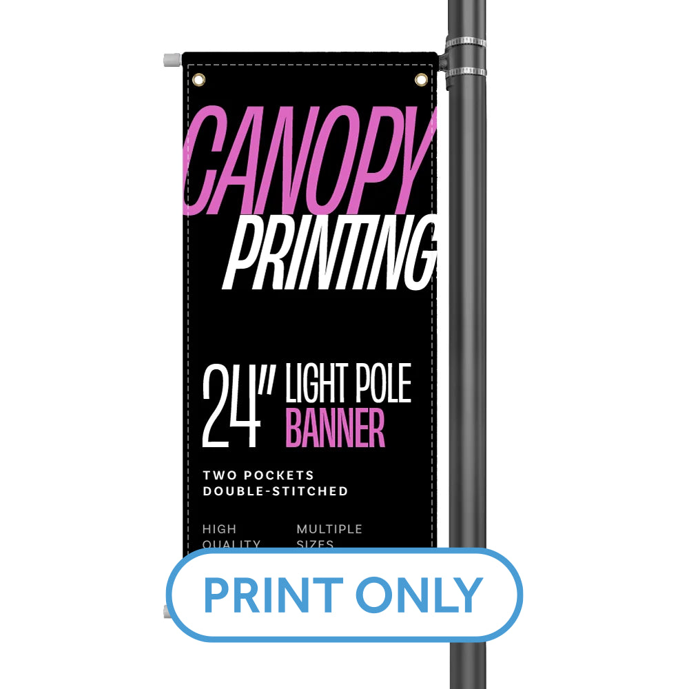 24" Street Light Pole Banner Replacement Print