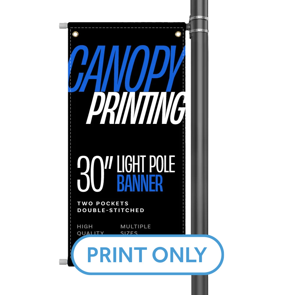 30" Street Light Pole Banner Replacement Print