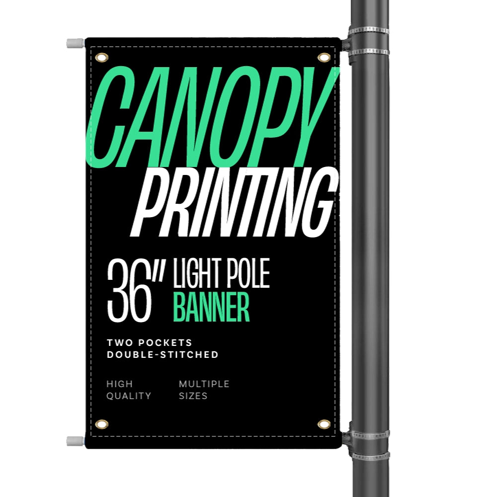 36" Street Light Pole Banner-Canopy Printing