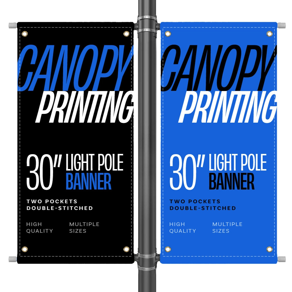 30" Street Light Pole Double Banner-Canopy Printing