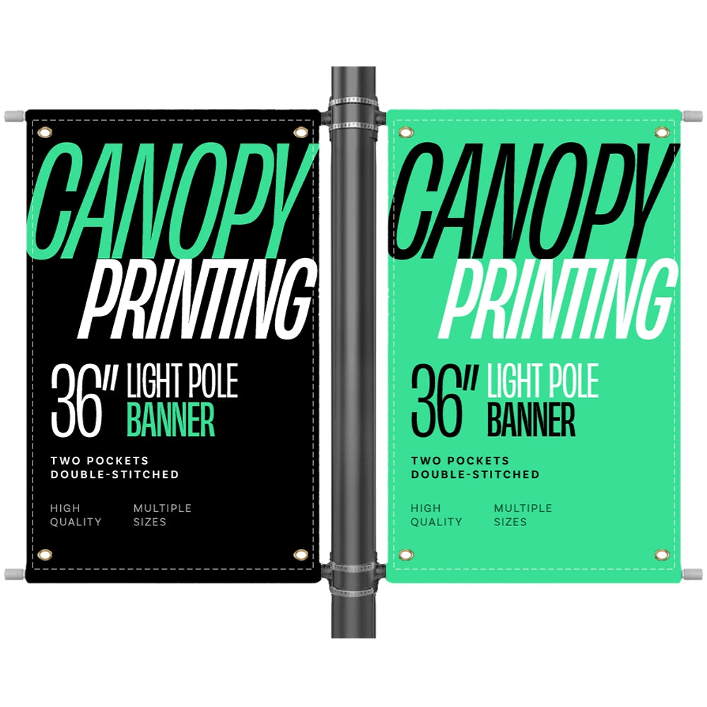 36" Street Light Pole Double Banner-Canopy Printing