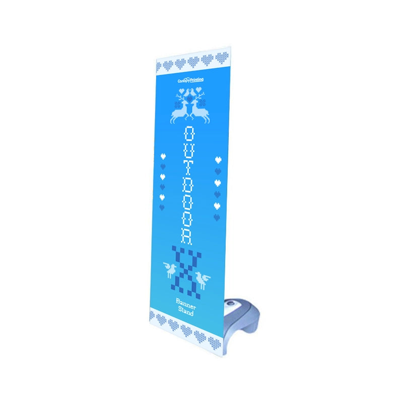 Outdoor X Banner Stand Water Base with 24"x 69" Vinyl Print